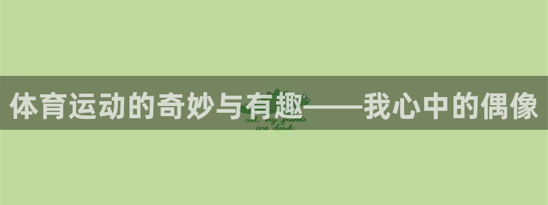 风速体育官网：体育运动的奇妙与有趣——我心中的偶像